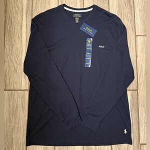 Ralph Lauren Men's Navy Blue Sleepwear Long Sleeve Tee Size XL